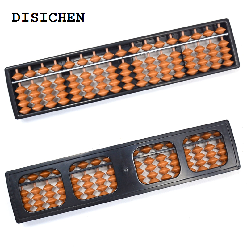 DISICHEN Luxury Chinese Abacus Calculator Traditional Wooden Abacus with Reset Button Kid Counting Toy for Student Teacher Math Teaching