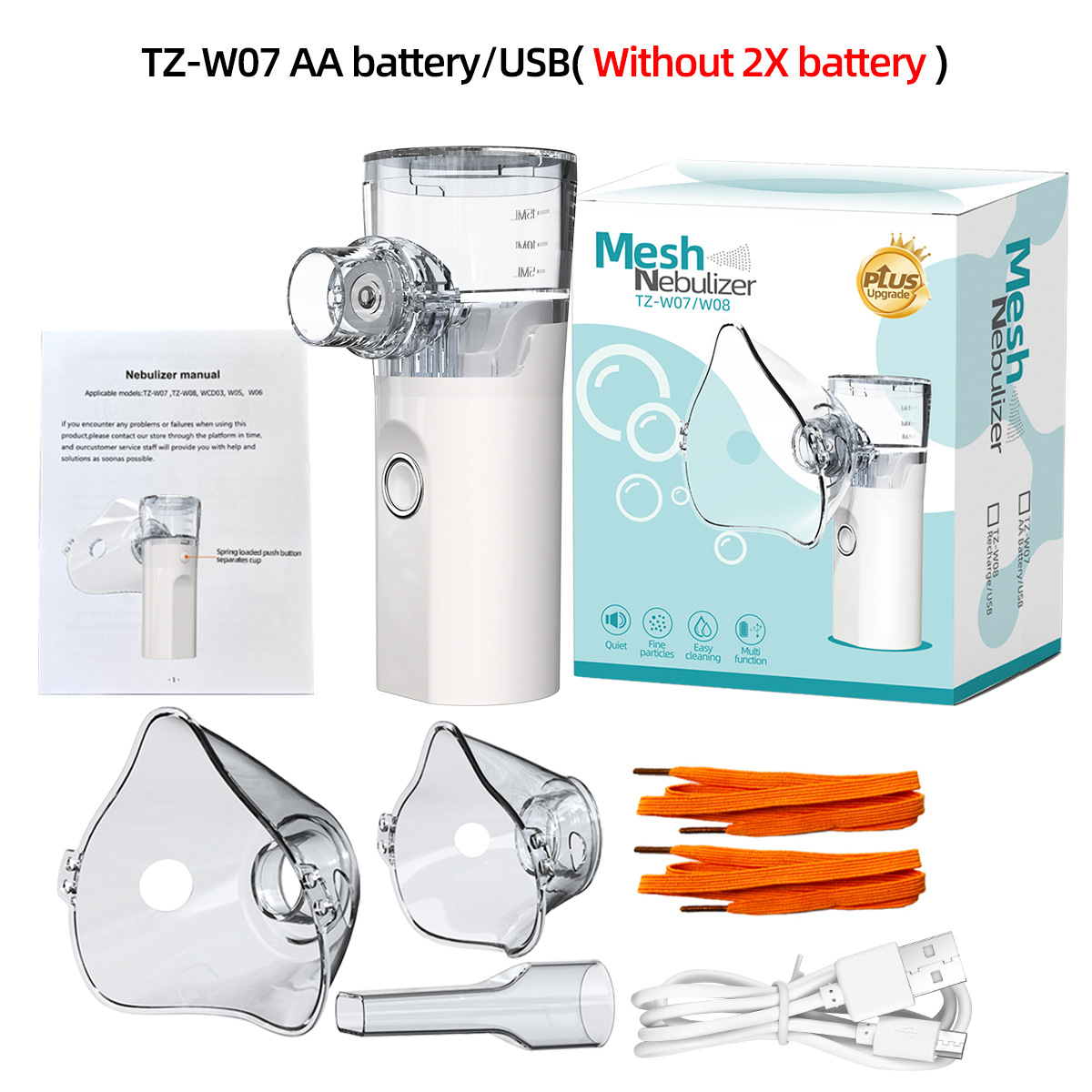 Handheld Mesh Nebulizer Machine for Adult Kid with USB Best Portable Medical Nebulizer for Asthma Inhaler Ultrasonic Spray Bles Online DZ-37A-23