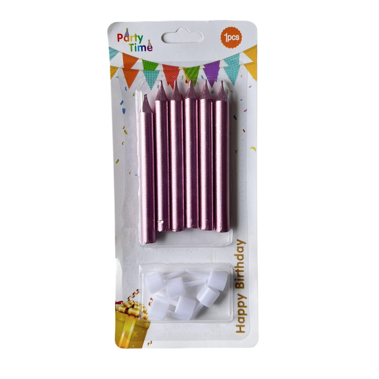Ichhya Store Pink Metallic Small Candles