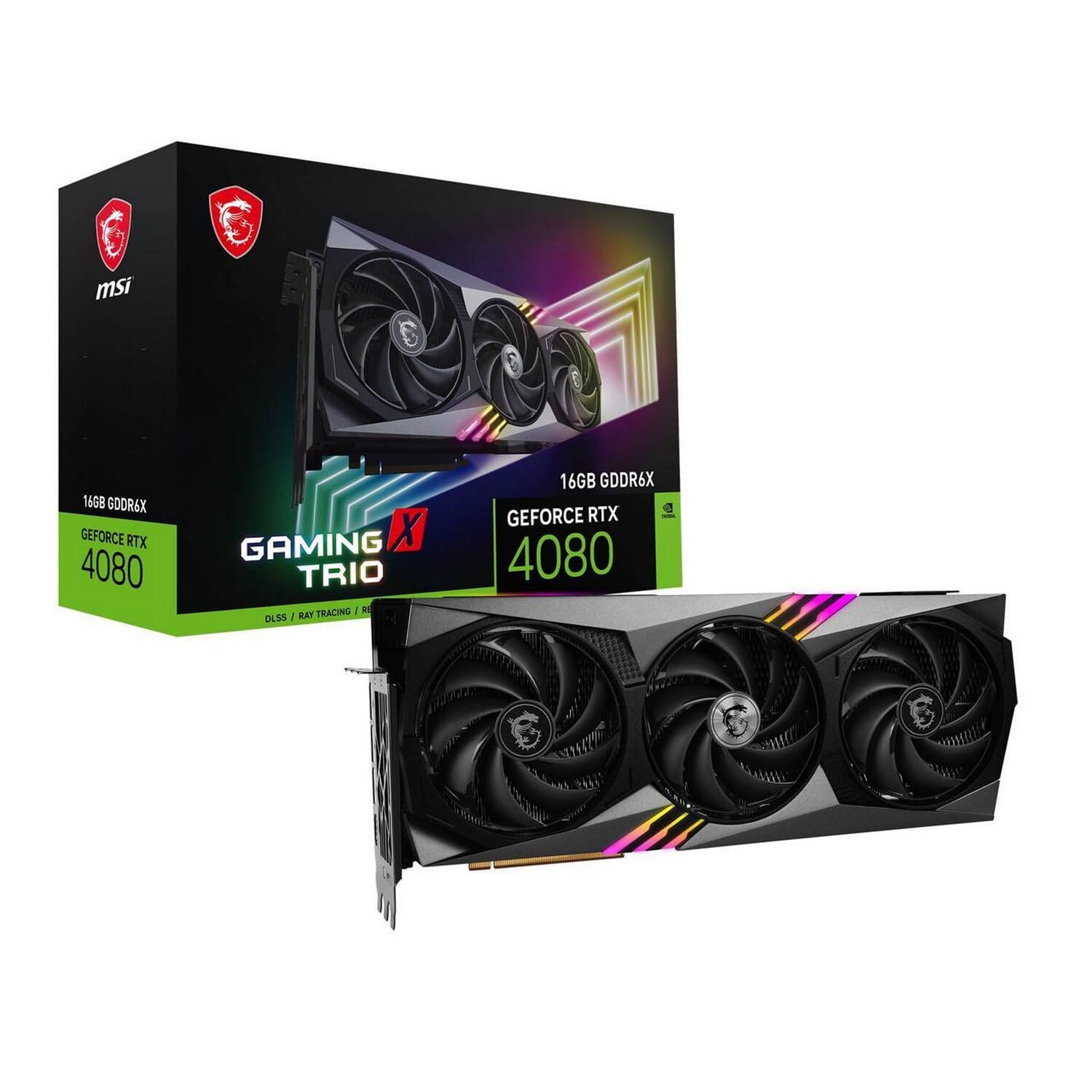 MSI Gaming GeForce RTX 4080 16GB GDRR6X 384-Bit HDMI/DP Nvlink Tri-Frozr 3 Ada Lovelace Architecture Graphic Card