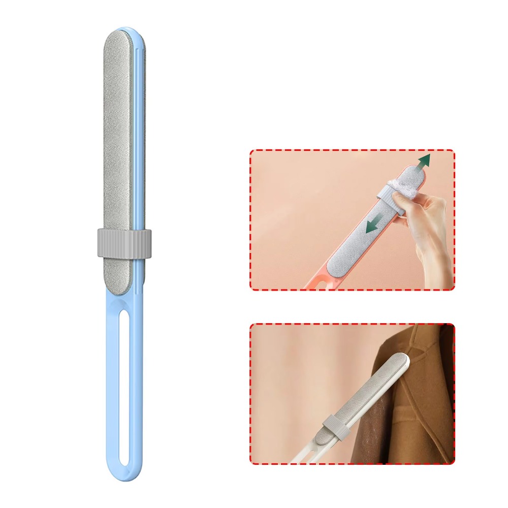 Easy-to-Clean Double-Sided Pet Hair Removal Brush Electrostatic Design with Self-Clean Loop Clothes Cleaning Brush Durable Reusable Dust Removal Brush Furniture