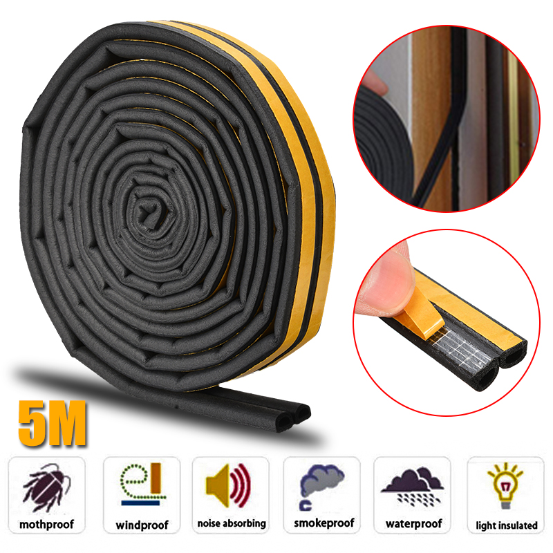NEW 【Special offer】1pc 5M Big D Shape Car Door Window Trim Edge Moulding Rubber Weatherstrip Seal Strip DIY Accessories