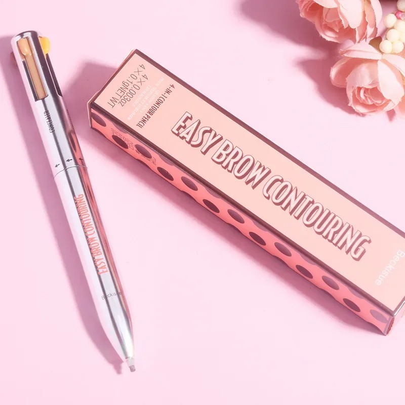 HOT new 4 In 1 Makeup Pen Eyebrow Pencil Waterproof Drawing Eye Brow Long Lasting Easy Color Eyeliner Eyebrow Pen Sweatproof Makeup