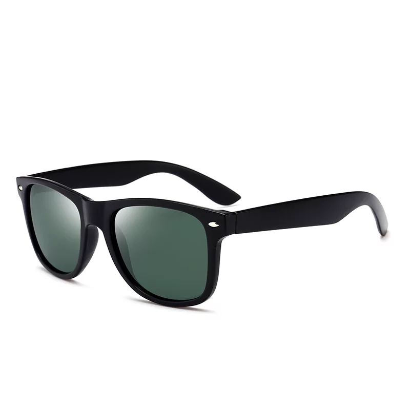 New Vintage Black Frame B2 Glass Square Wayfarer Sunglasses For Unisex
