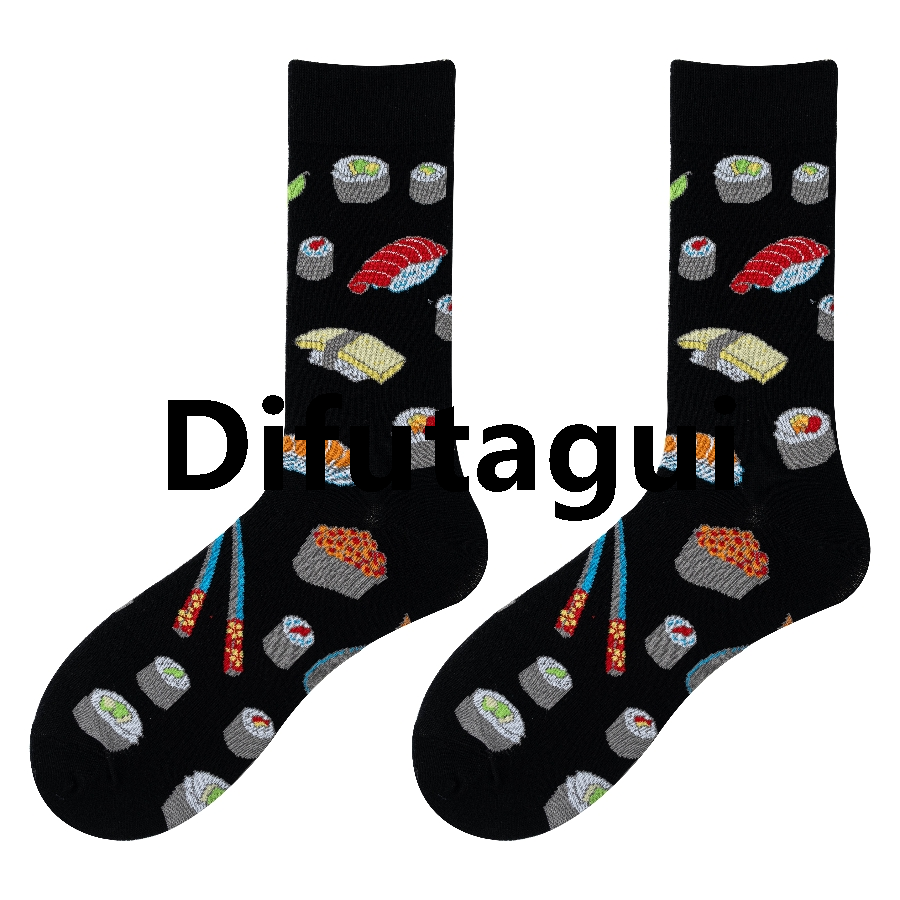 Difutagui 2025 New Cotton sushi autumn and winter MYORED1 Fifty percent discount double set of men's food new varieties of socks