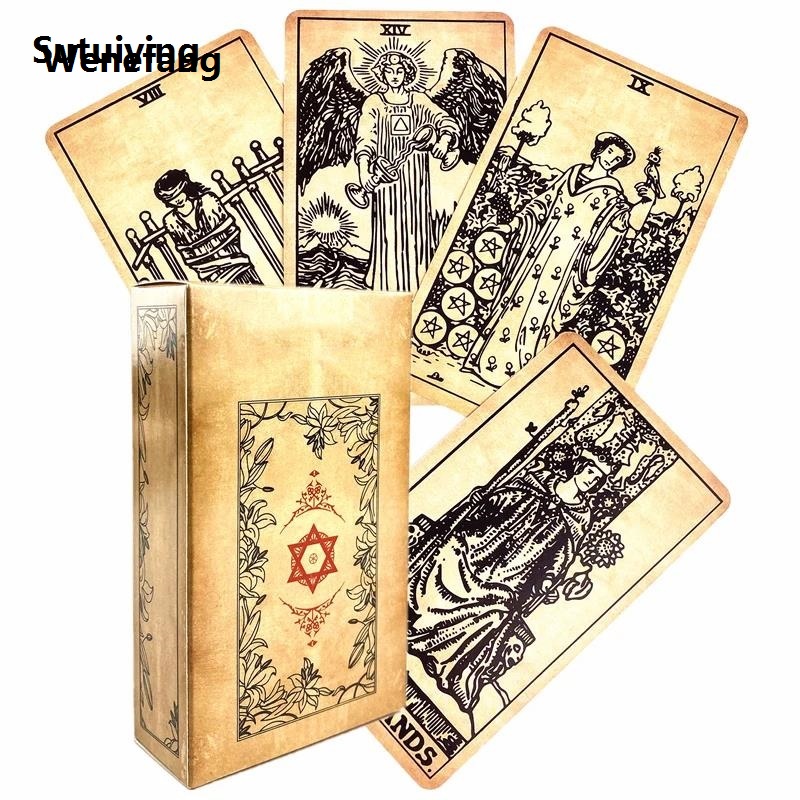 Wenefang Sutuiying The neo rider Tarot Collection Cards Classic Board Games Imaginative Hot Selling New style Oracle Divination Desk Game With PDF Guidebook