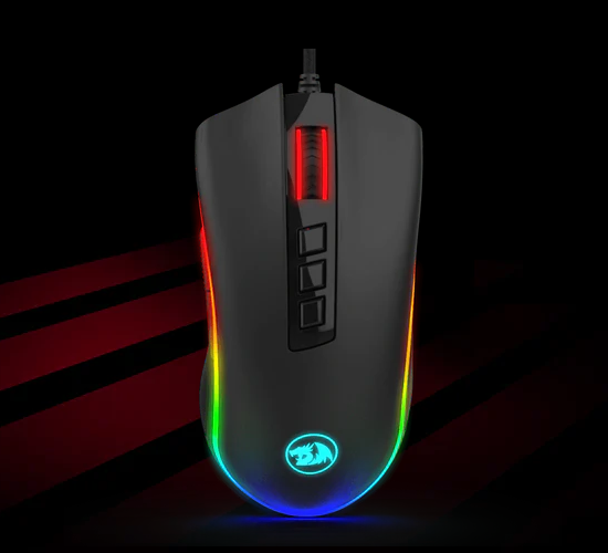 Redragon M711 COBRA Gaming Mouse with 16.8 Million RGB Color Backlit, 10,000 DPI Adjustable, Comfortable Grip, 7 Programmable Buttons