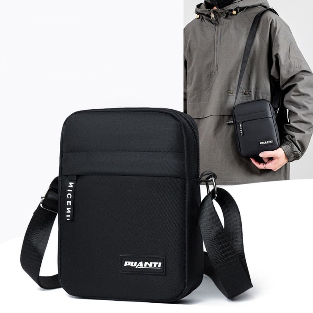 New Nylon Shoulder Bag Black Grey Blue Business Men Hand Bag Casual and Fashionable Retro Bag