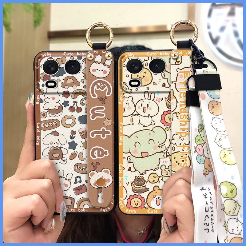 Dirt-resistant Anti-knock Phone Case For itel A200/A200+/A675L Phone Holder Soft case Kickstand Shockproof Cartoon Cute