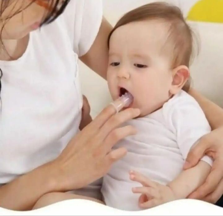 2 Pcs Of Baby Toothbrush And Tongue Cleaner