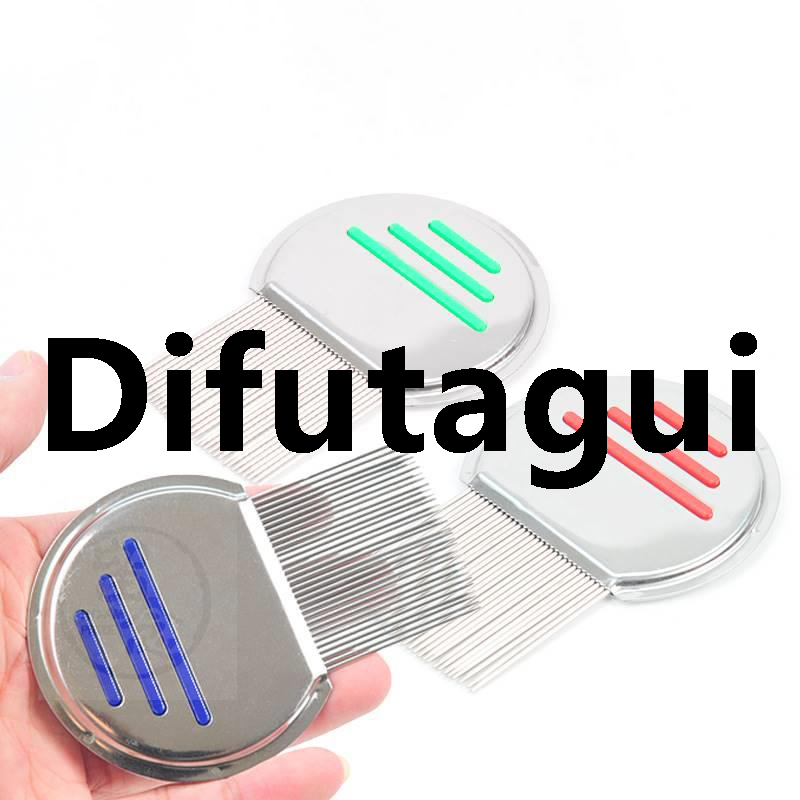 Difutagui 1pcs High Quality Terminator Lice Comb Nit Free Kids Hair Rid Headlice 2025 Stainless Steel Metal Teeth Remove Nit Brush Free Ship