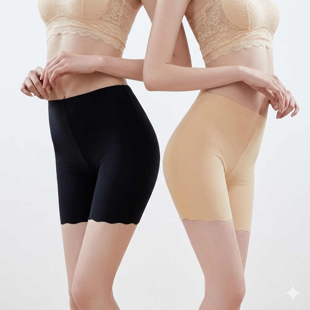 Women Ice Silk Safety Pants Seamless Shorts Boxer Panties Ice Silk Safety Short Pants Underwear For Women