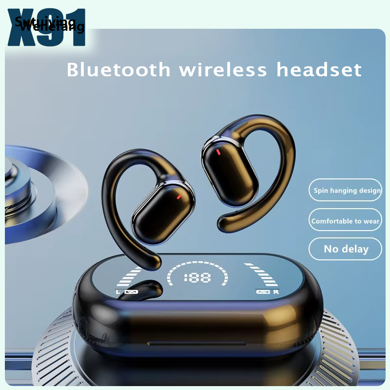 Wenefang Sutuiying X91 OWS Earhook Earphones Bluetooth 5.3 Low Latency Gaming Sport Fashion 2025 Headset HiFi Stereo Noise Reduction Earbuds for iPhone Xiaomi