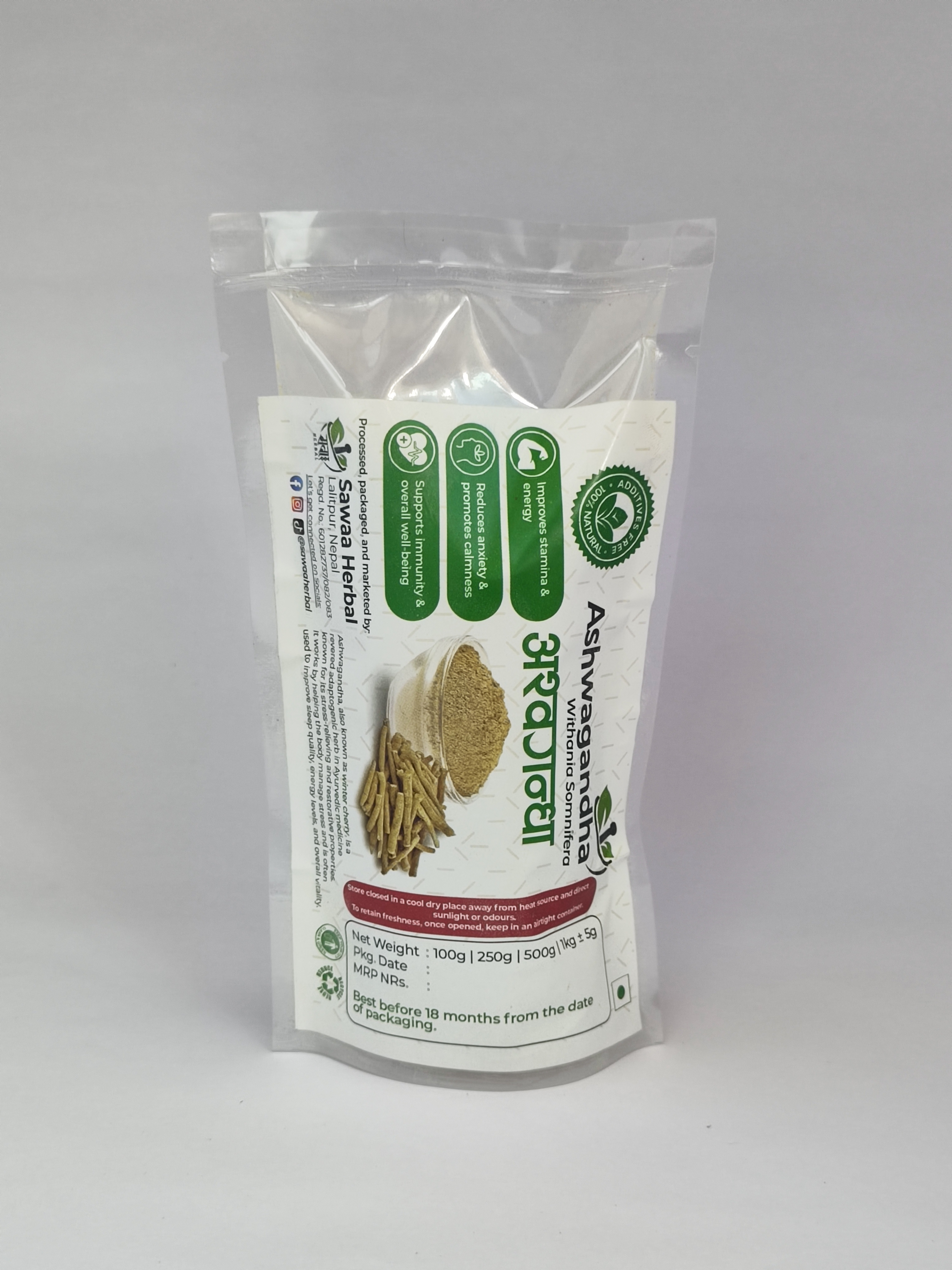 Premium Ashwagandha Powder - 1 kg (Withania Somnifera, Winter Cherry, Ashokgandha Root Powder, Ashokganda, Aswagandha, Aswa Gandha Churna, Natural Energy Booster, Adaptogen Powder, Ayurveda Herbal Plant, Immunity Booster, Natural Mood Enhancer,)