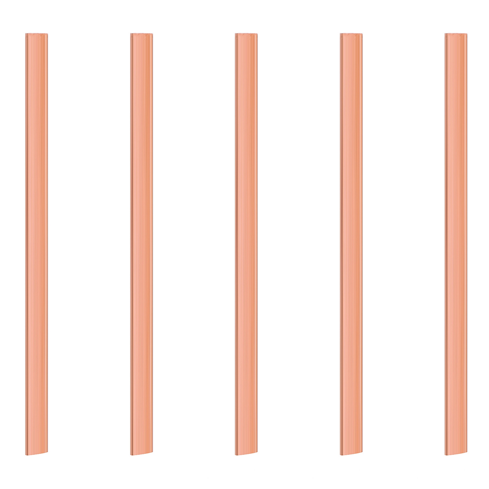 fasdaga 5X 99.6% T2 Copper Cu Flat Bar Plate 3mm x 15mm x 250mm Metal Strip