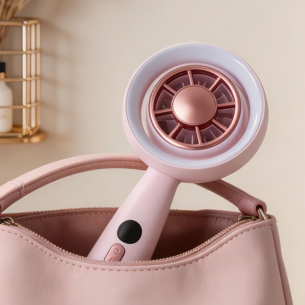Portable Cooling Handheld Fan Soft Lighting Lightweight Digital Display Fan Compact Clear Power Display Mini Fan Daily Use
