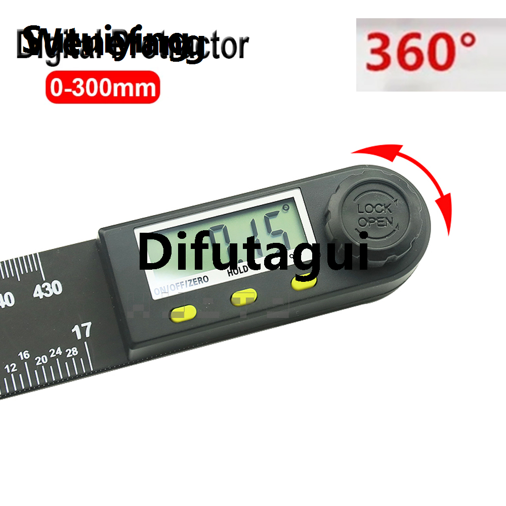 Difutagui Wenefang Sutuiying 200mm 12'' 300mm Digital Angle Ruler Electronic Angle Meter New Profesional 2025 New Electronic Protractor Goniometer Digital Angle Gauge