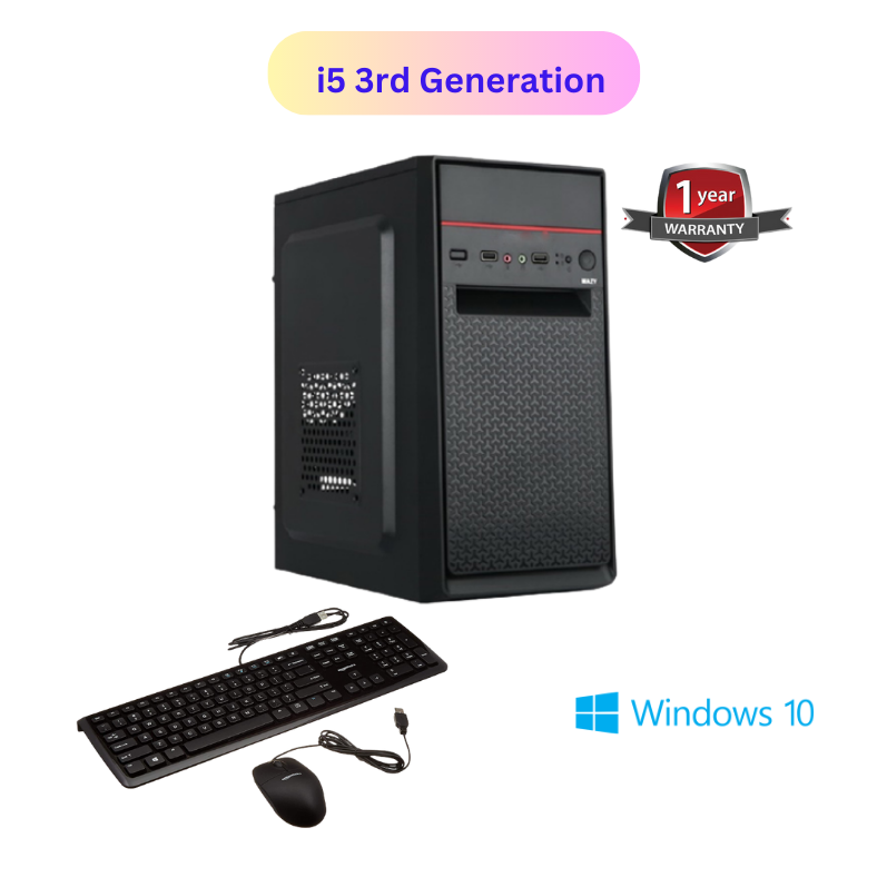 Desktop CPU i5 3rd Generation, 8GB RAM, 512GB SSD