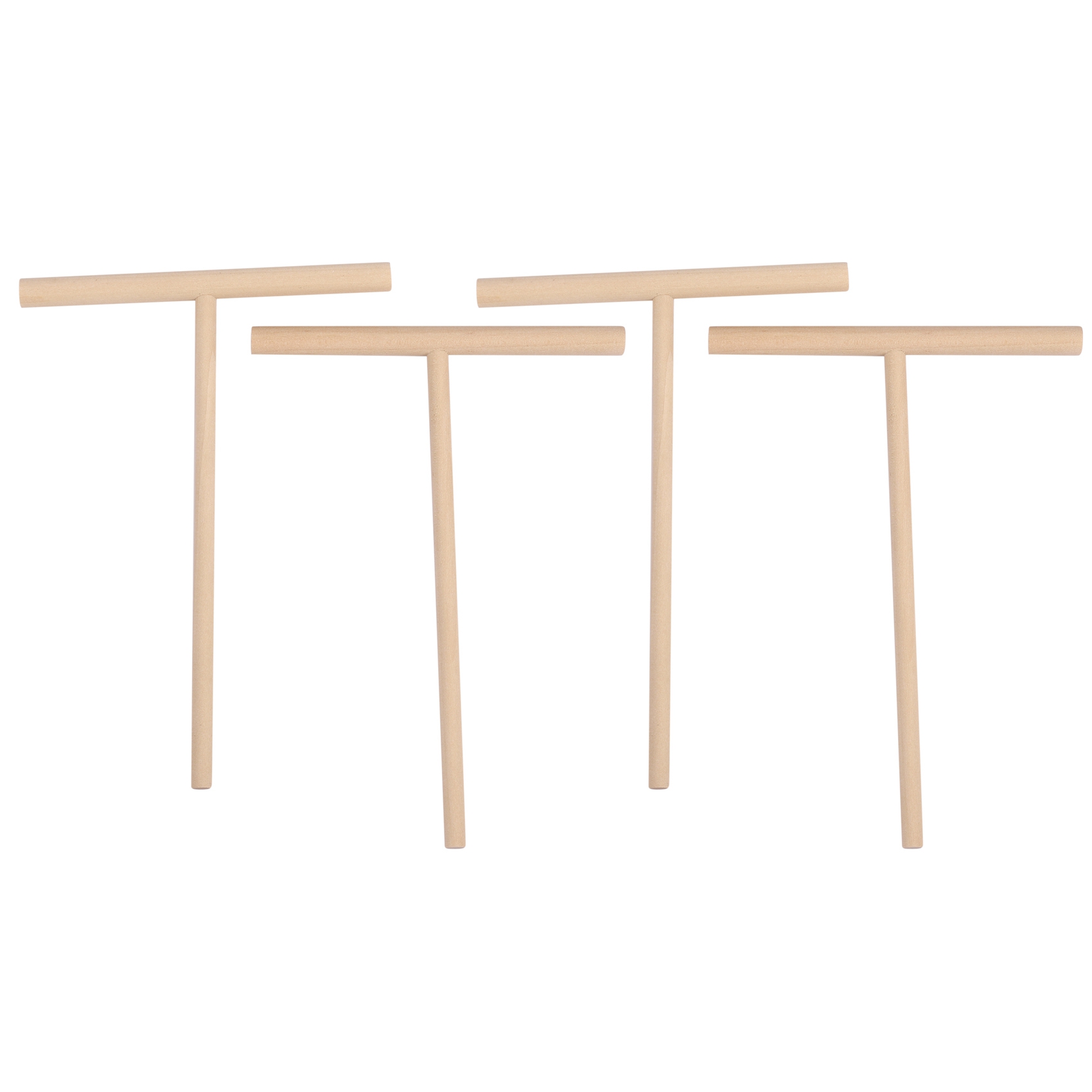 FORIDE 4X Practial T Shape Crepe Maker Pancake Batter Wooden Spreader Stick Home Kitchen Tool Kit DIY Use