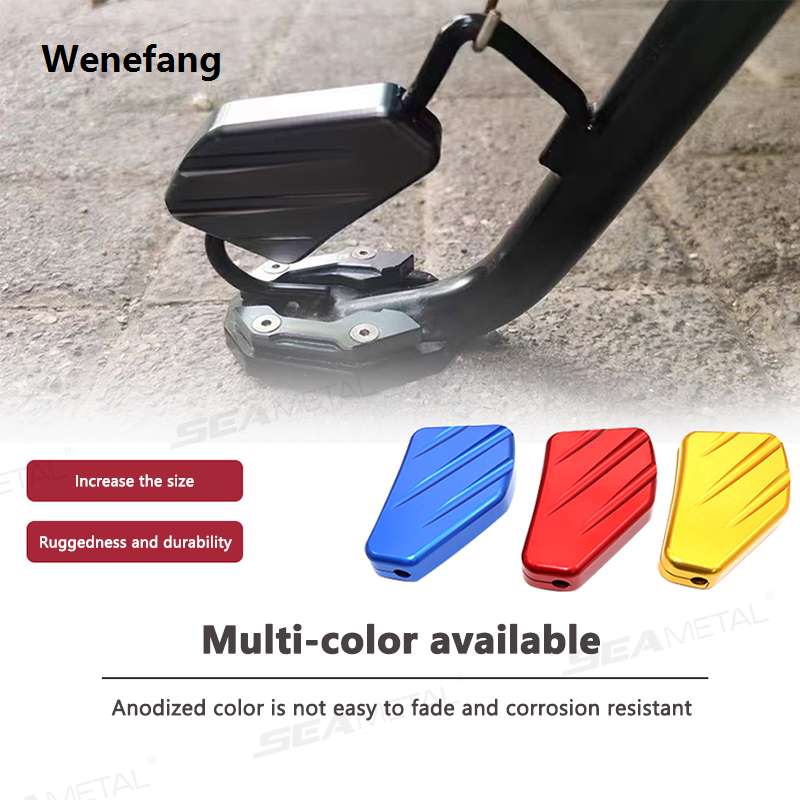 Wenefang BLALION Aluminum Alloy Motorcycle Bike Kickstand Extender Foot Side 2025 New Stand Extension Foot Pad Support Plate Motorbike Accessory