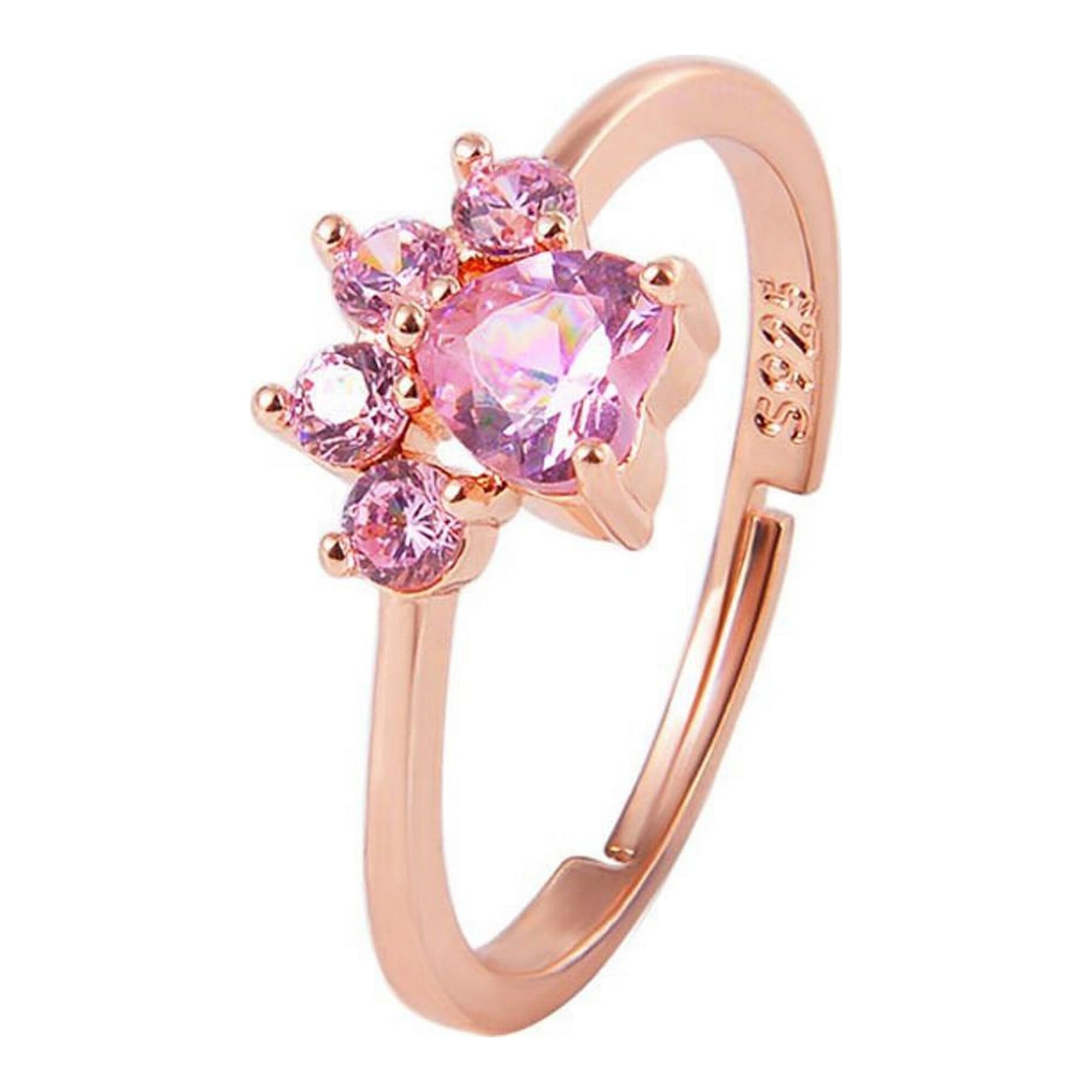 Enacolor Cute Cartoon opening ring Can Adjust Cat Claw Rings Valentine's Day Gifts for