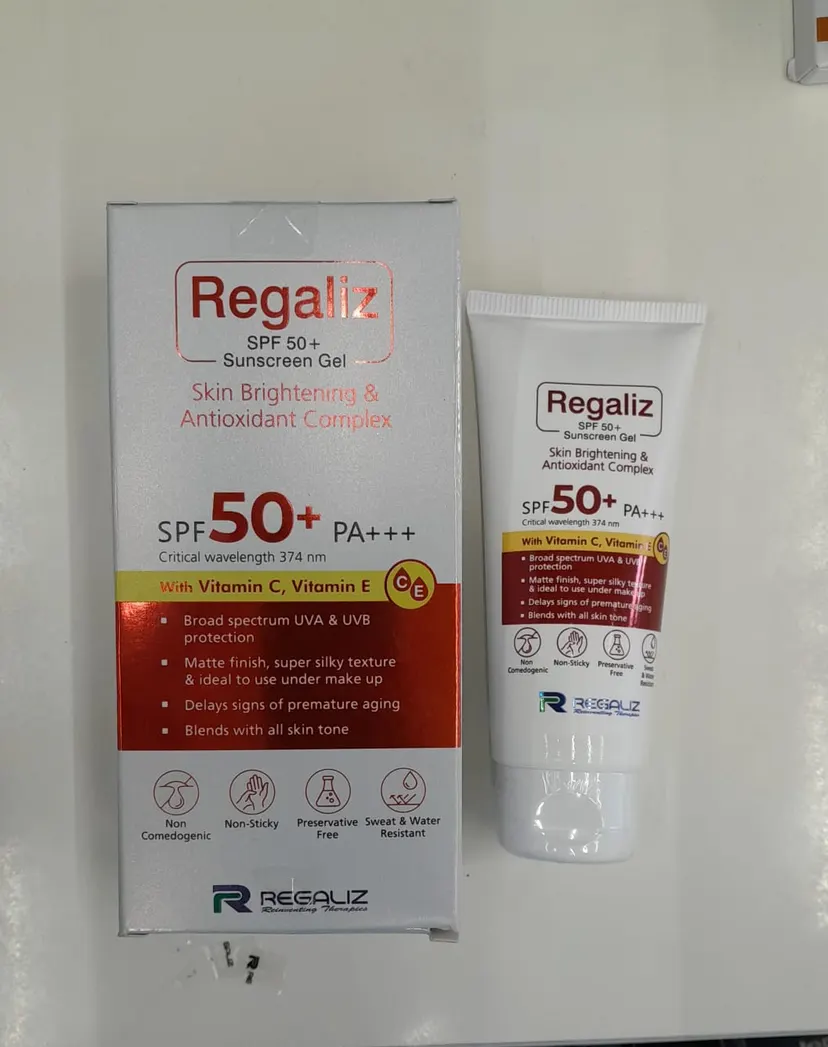 Regaliz Sunscreen SPF 50+ | Broad-Spectrum UVA & UVB Protection | Water-Resistant, Lightweight, and Non-Greasy Formula | Anti-Aging and Blue Light Protection | Suitable for All Skin Types