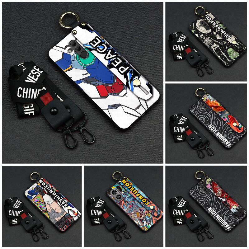 Graffiti Back Cover Phone Case For ZTE Blade A35e 6GB RAM 64GB Durable Cartoon Waterproof Personality Protective Lanyard