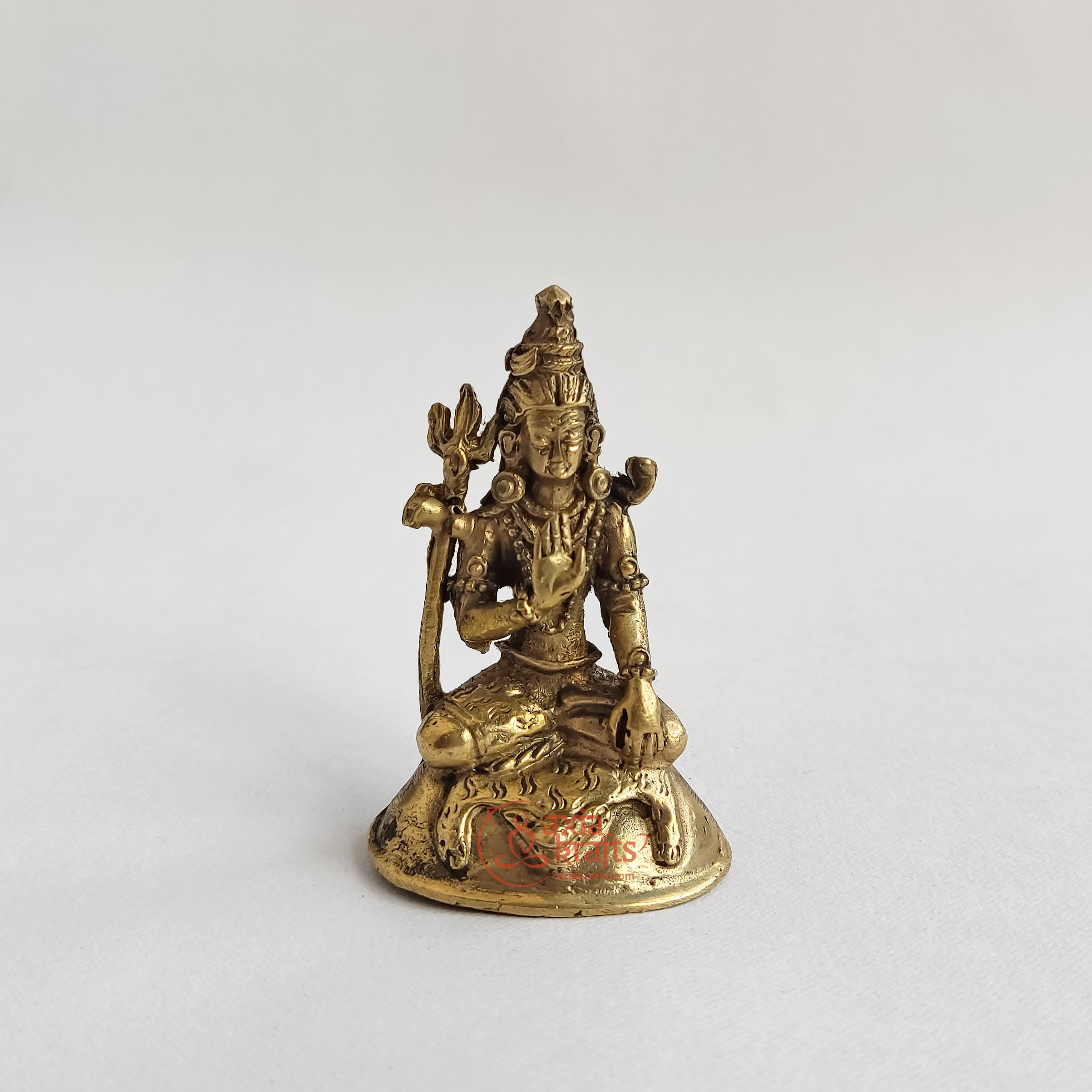 Axia Krafts Brass Nepali Ganesh Murti Small 3 inch |Idol | Murti