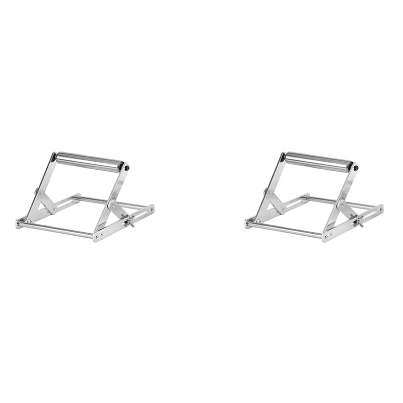 fasdaga 2X Foldable Stainless Steel Stand Adjustable Cutting Machine Material Support Frame for Cutting Stand Workbench Lift,A