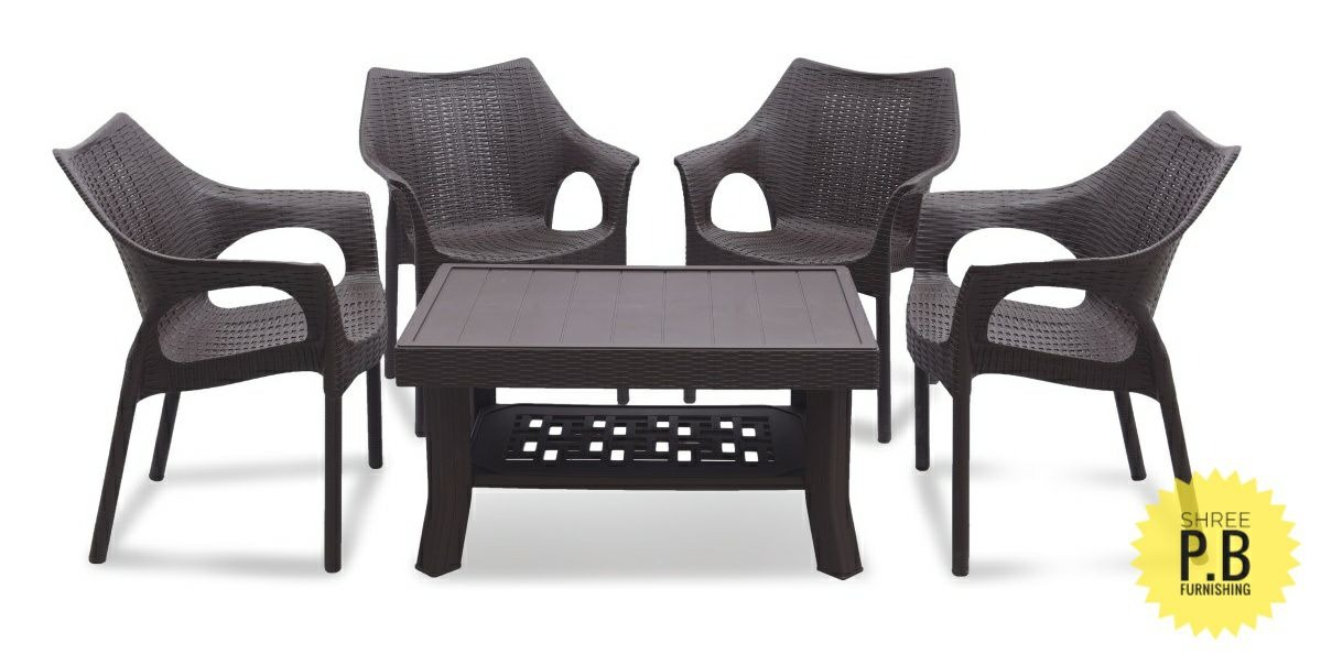 Supreme Rattan Finish Cambridge Chair with Vegas Tea Table