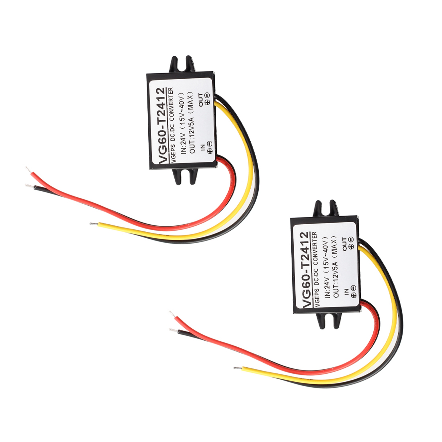 JINMY 2X Voltage Converter Transformer Voltage Transformer 24V DC to 12V DC