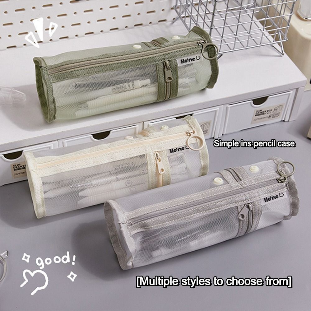 Creative Large Capacity Pen Bag Floral Multi-function Stationery Bag Bowknot Pen Box Student