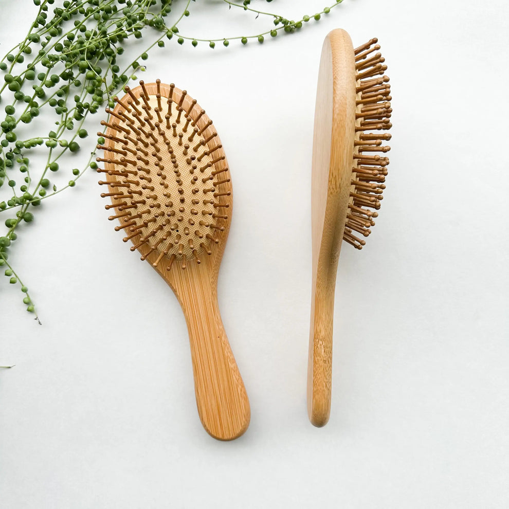 Natural Bamboo Air Cushion Comb for Women and Men, Wooden Hair Brush