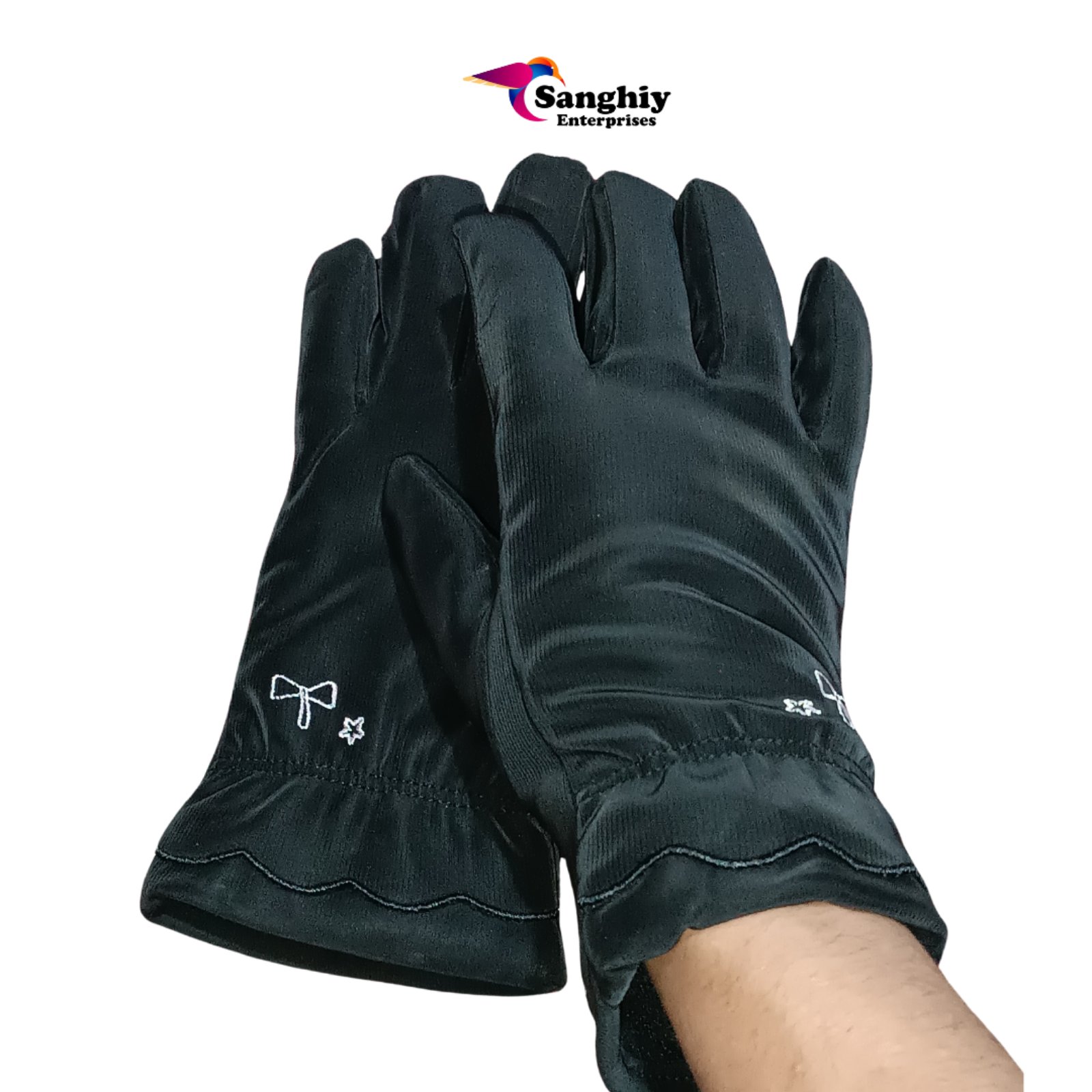 Cute Fur Inside Winter Gloves Women, Velvet Trimming Glove, Single Layer Winter Full Fingers Gloves Ladies Glove Mittens Glove