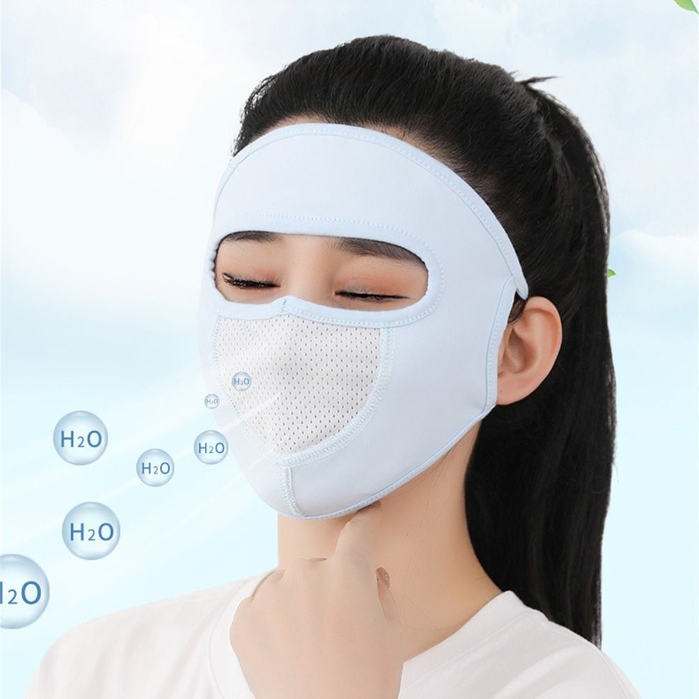 Fashion Ice Silk UV Protection Mask Breathable Thin Sun Protection Mask Full Face Dust Mask Summer