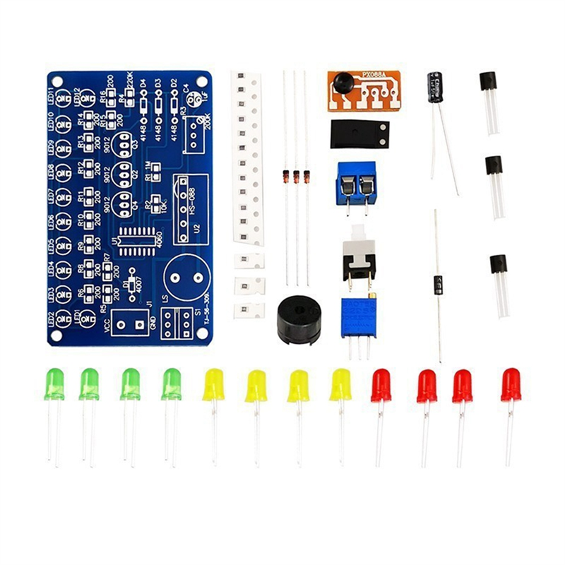 CD4060 Music Lantern Circuit Kit Music Light Circuit Board Electronic DIY Skill Training In-Line Welding Kit