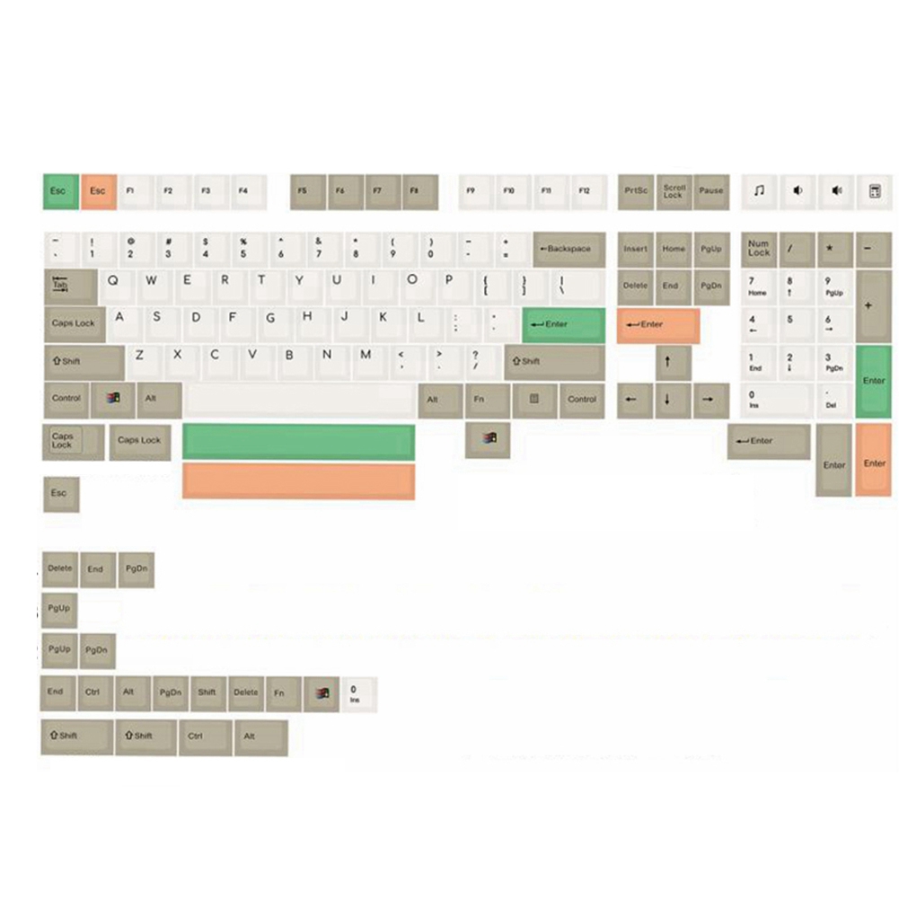 Sublimation Fonts PBT 130 Keycap for Mechanical MX Switch Keyboard