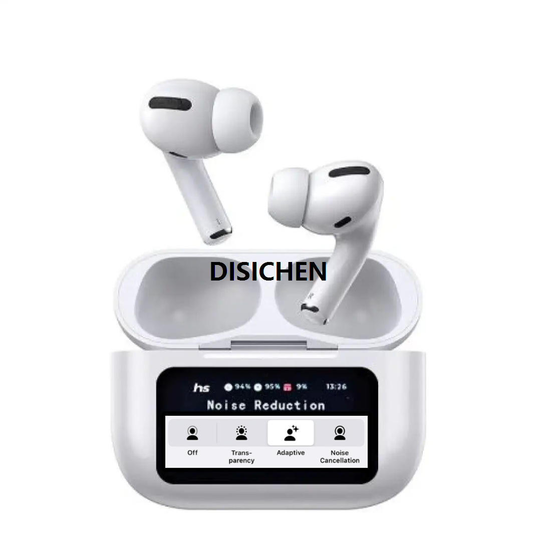 DISICHEN Airpods With Display | Airpods Pro Gen 2 With Display | Airpods With Touch Screen | Airpods With Screen | Airpods Gen 2 | Charome A18s | ANC Earbuds | ANC Airpods | ANC Earphones Portable