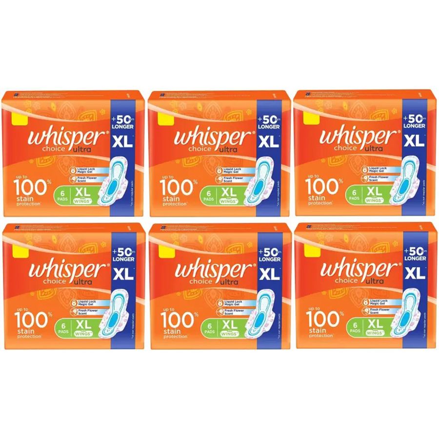 New Whisper choice ultra XL 280 mm Pack of 6