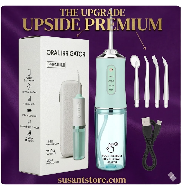 Premium Dental Flosser | 3 Speed Level (Soft,Normal Pulse) | 220ML Portable Oral Irrigator | Cordless Dental Water Flosser For Teeth Cleaning Teeth Whitening 3 Pressure Mode 4 Jet Tip IPX7|Dental Floss |Dental Flosser |Oral Irrigator