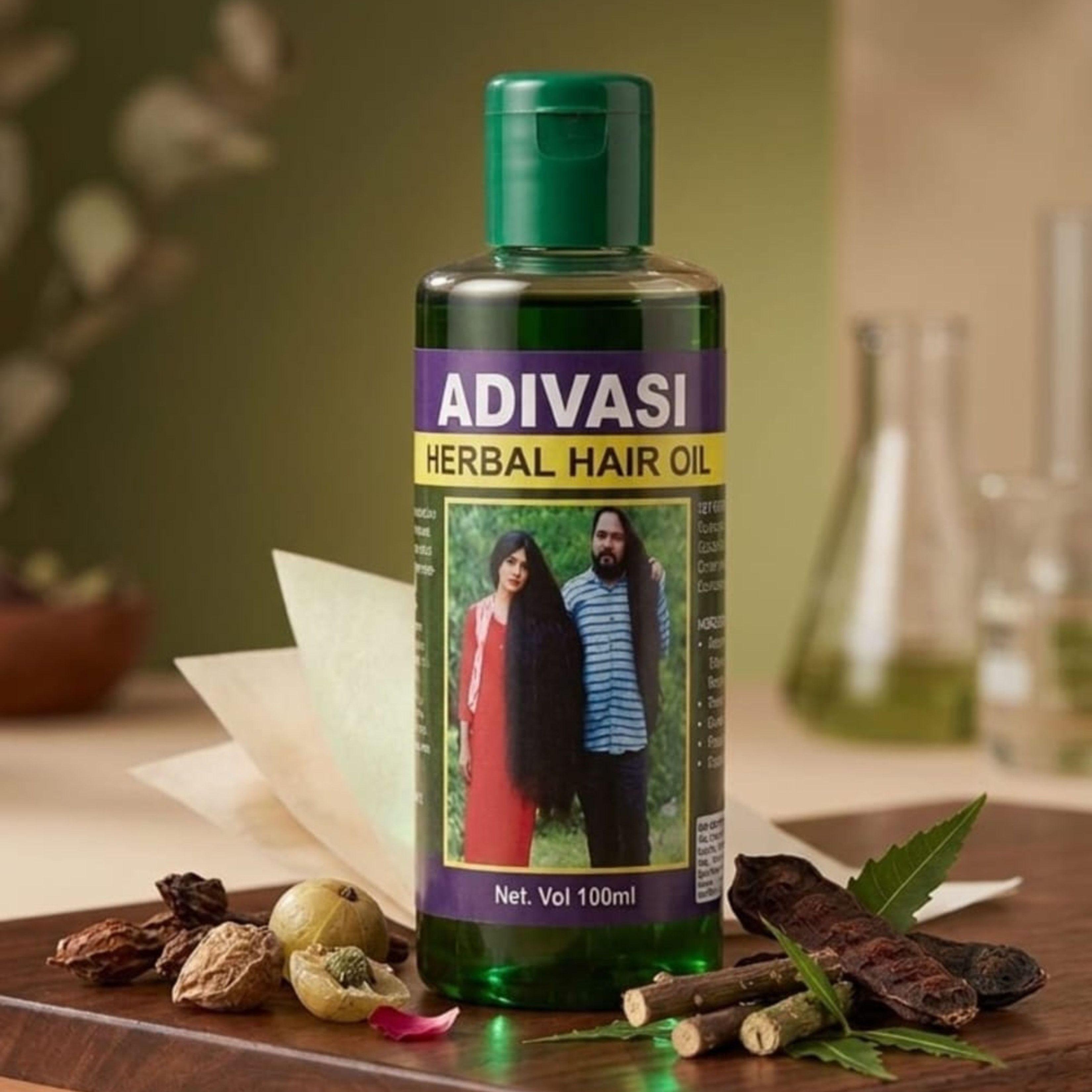 Adivasi Herbal Hair Oil for All Hair Types 200 Ml Natural Hair Care Oil