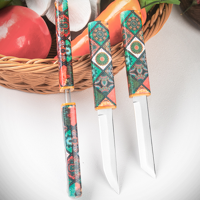 New specials Multifunctional High-grade Double Knife Portable Outdoor Fruit Ethnic Style Dragon Phoenix Double Knife Eatop