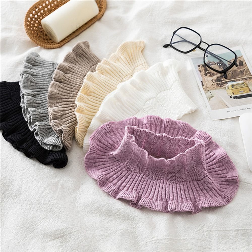 Unisex High Collars Winter Knitted Fake Collar Keep Warm Windproof Detachable Collars Modal False Turtleneck Women