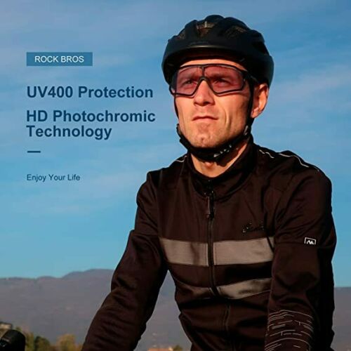 ROCKBROS Bicycle Glasses Polarized Photochromic Lens Bike Sunglasses MTB Road Goggle Eyewear Sport Sun Protection