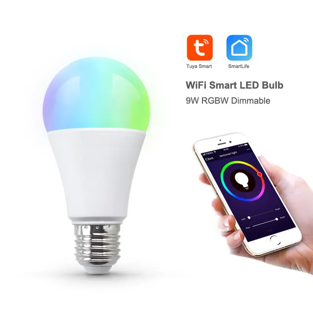 Tuya Smart RGBW LED Bulb Work with Amazon Alexa/Google Assistance