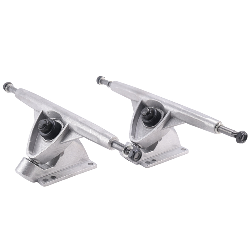 OYPFXMI 2X 7Inch LongBoard Trucks Skateboard Truck for Flat-Plate Bridge Aluminum Universal Longboard Skate Board Bracket,Silver