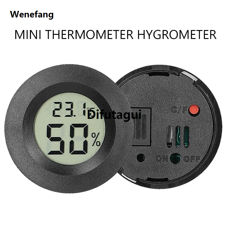 Difutagui Black White Mini LCD Digital Thermometer Hygrometer Fridge 2025 Special Freezer Temperature Tester Sensor Humidity Meter Detector