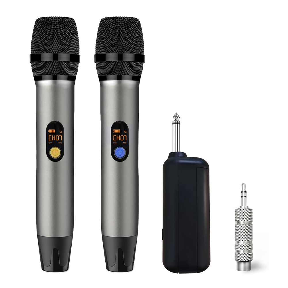 (GGBR) UHF Cordless Wireless Microphone Handheld Dynamic Professional Microphone System for Karaoke Singing, Church, Speech