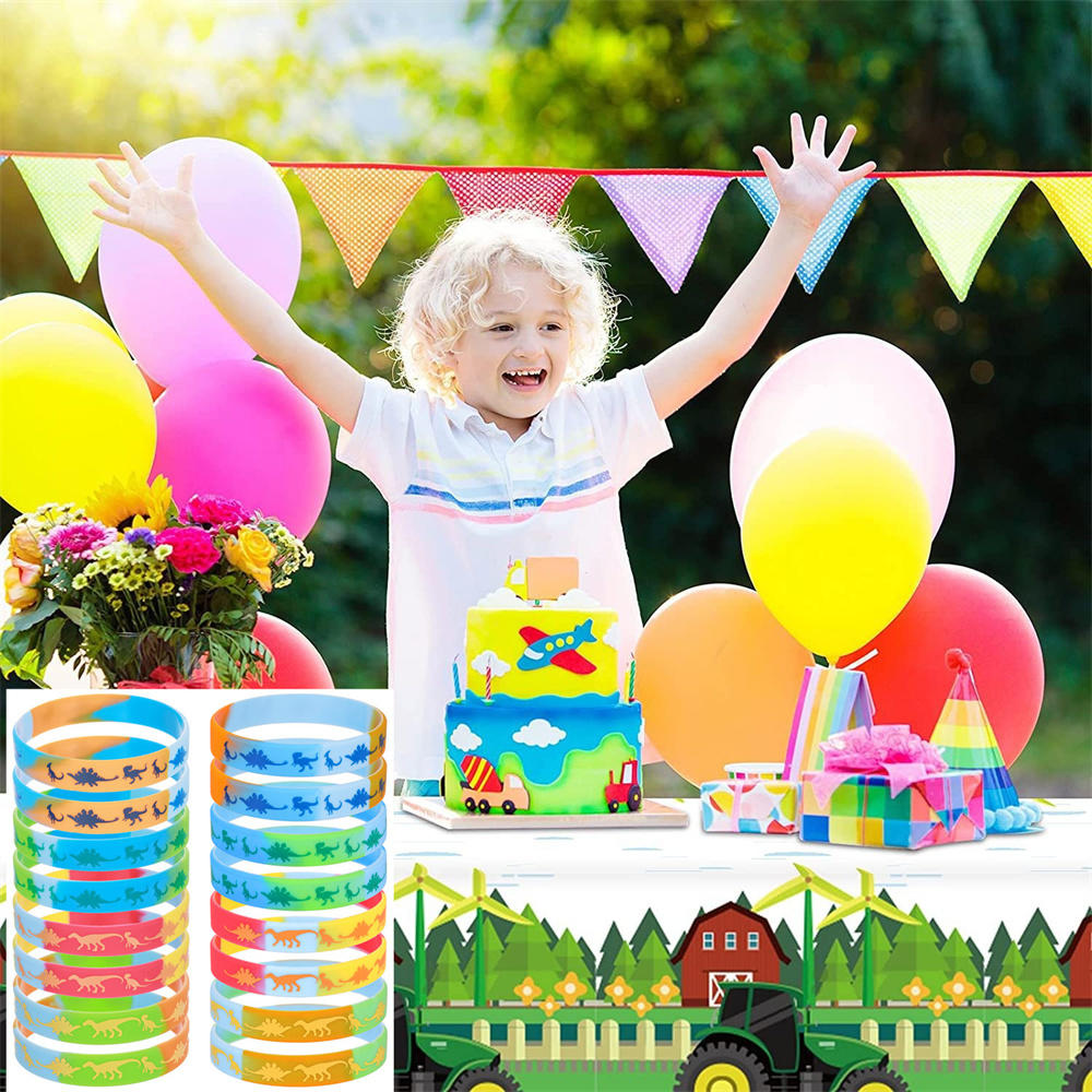 Durable Dinosaur wristband Creative Lightweight Silicone Dinosaur Bracelets Colorful Gifts bracelets for Birthday parties Party favors Kids' gatherings lovers Collectible items