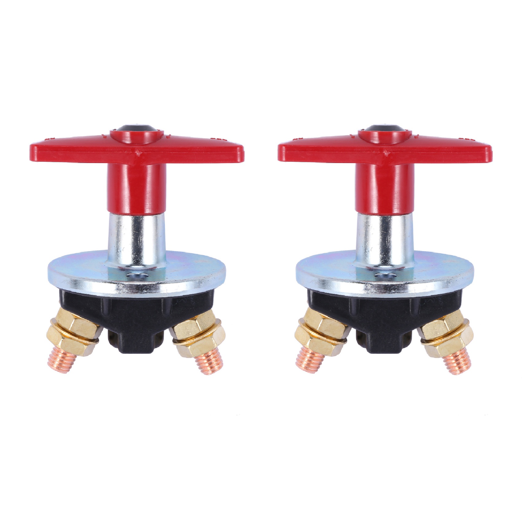 fasdaga 2X 1500 Amp Fixed Key Battery Isolator Cut Off Kill Switch 12V / 24V Heavy Duty Electrical Switch